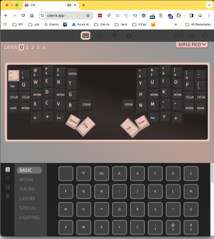 VIA Configure tab